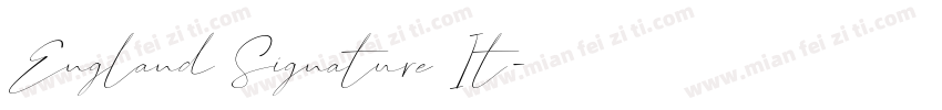 England Signature It字体转换